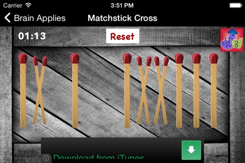 Brain Applies : Matchstick Cross screenshot 2