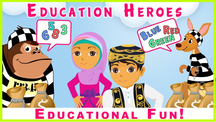 Education Hero Kids - Help Hannah with counting numbers and sorting and Harris needs your help with math and colors in their preschool adventure!