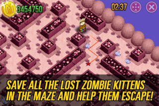 Meow Maze Zombie Cats Game screenshot 2