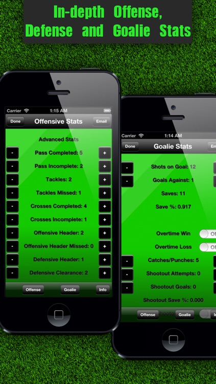 Soccer Stats Tracker Touch