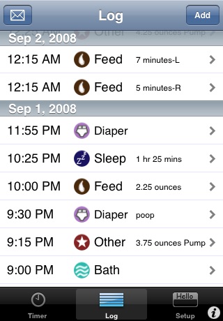 Baby Log screenshot 2