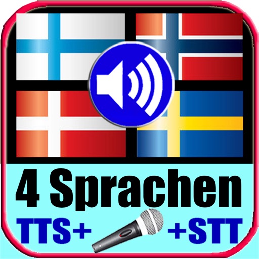 Sprachentrainer für Ihre Vokabel und Sätze in dänisch, schwedisch, norwegisch und finnisch per Text und Sprachausgabe icon