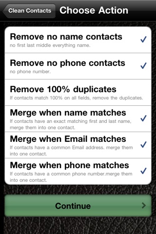 CleanContacts screenshot 2