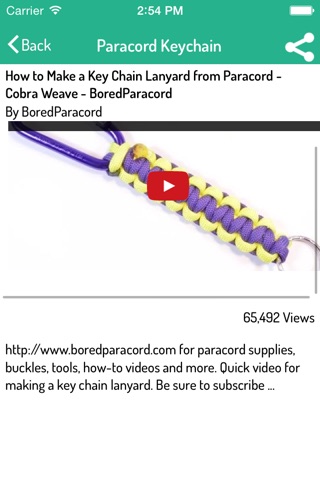 Paracord - Ultimate Video Guide For Bracelets, Watch Band, Knots, Bags, Keychains and many more screenshot 4