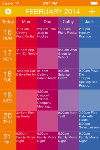 Calendar All - Organize family schedule like a wall calendar, use as task manager, event planning tool, family activity planner, all in multiple calendars from one place. screenshot 2