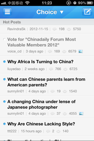 China Daily Forum for iPhone screenshot 3