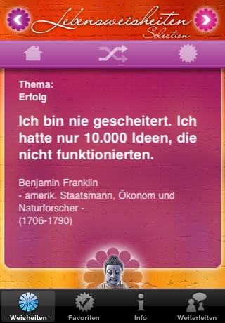 Lebensweisheiten Selection: Weisheiten+Zitate screenshot 3