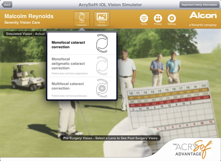 AcrySof IOL Vision Simulator (US)
