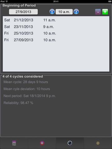 iCyclus for iPad - Track your Menstrual Cycle and Fertility - Menstrual Calendar screenshot 3