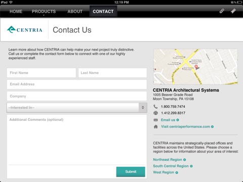 CENTRIA Product ebinder Application screenshot 4