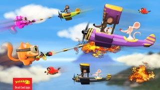 Airplane Cats vs Rats FREE - Tiny Flying Angry Air Battle Gameのおすすめ画像1