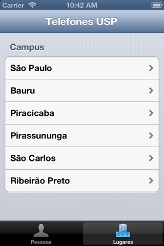 Telefones USP screenshot 3