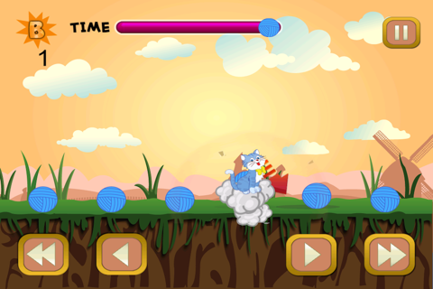 Cat Yarn Bouncing Mania - Kitty Ball Tap Jumping Adventure Free screenshot 2