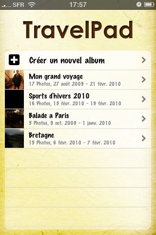 TravelPad Lite : Album photo de voyage screenshot 2