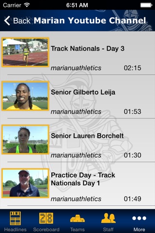 Marian University Athletics screenshot 4