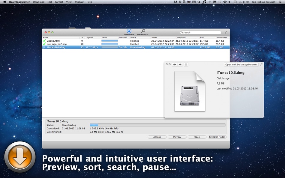 #3. DownloadMaster for Mac OS X (macOS) 게시자: Jan-Niklas FREUNDT