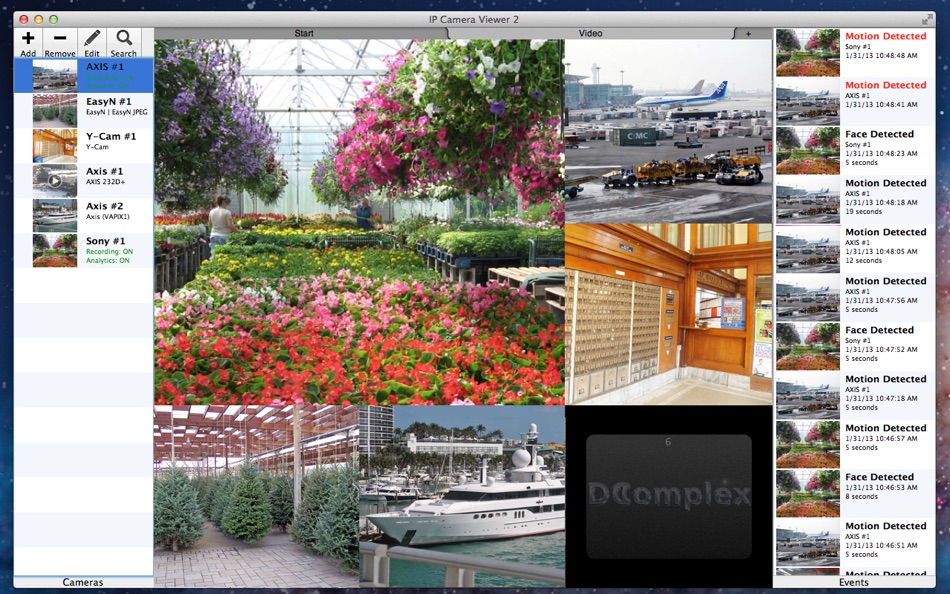 #1. IP Camera Viewer 2 (macOS) 由: DComplex LLC
