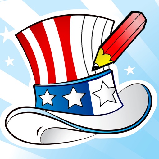 Independence Day Coloring Book for Children: Learn to draw and color icons of the United States of America iOS App