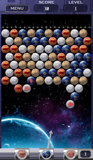 Screenshot #1 pour Bubble Shooter Space Edition