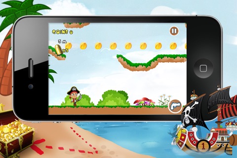 A Tiny Pirate Jetpack Runner Adventure - A Rush Escape From The Mysterious Island - Free screenshot 2