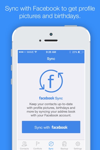 Contact Cleaner - Delete duplicates, merge contacts, sync with Facebook, and backup address book screenshot 4