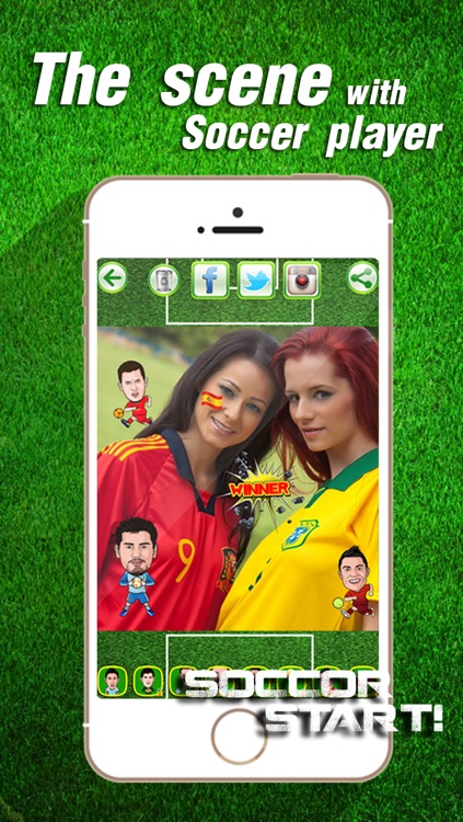 Cheer World Football Soccer Booth Sticker - 2014 Brazil Edition Awesome Stickiness Camera Pro screenshot-3