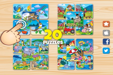 Activity Jigsaw Puzzle - School and Preschool Learning Game for Kids and Toddlers (Themes: Birds, Farm Life, Africa, Holiday & Vacation) screenshot 4