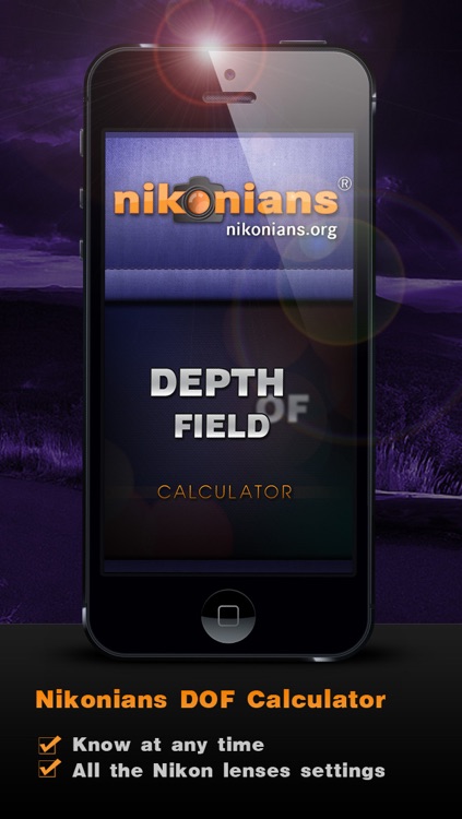 DOF Calculator by Nikonians