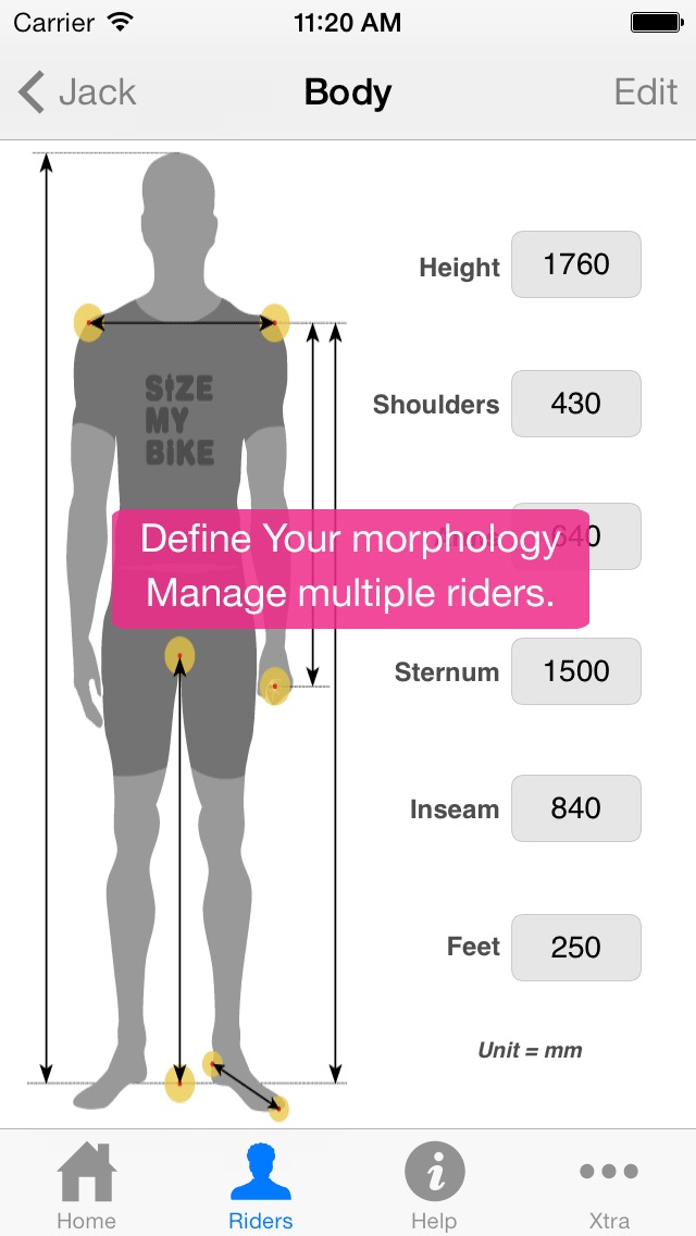 SizeMyBike screenshot1
