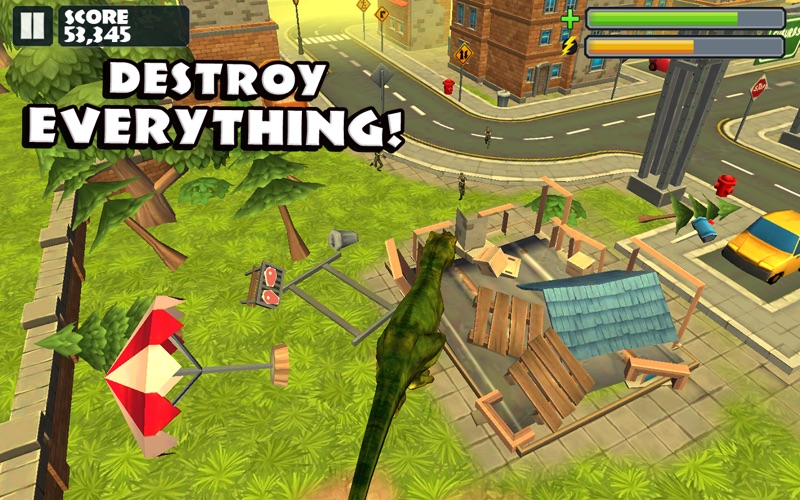 Screenshot #2 pour Jurassic Rampage: Smash the City!