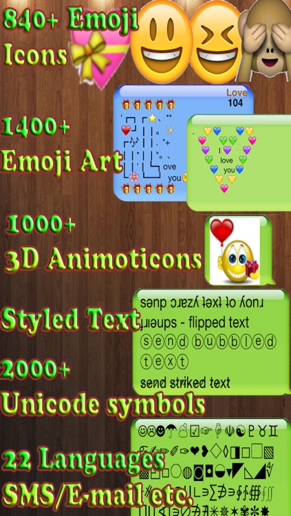 All-In-1Emoji Art,Emotions,Text Pics,Emoticons,Expressions,3D Animoticons, Style Text, 22 Languages SMS/EMail Editor, Unicode Symbols,Equation Editor,etc.