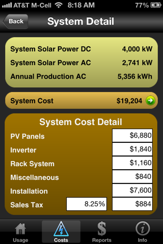 Solar Power Evaluator screenshot 3