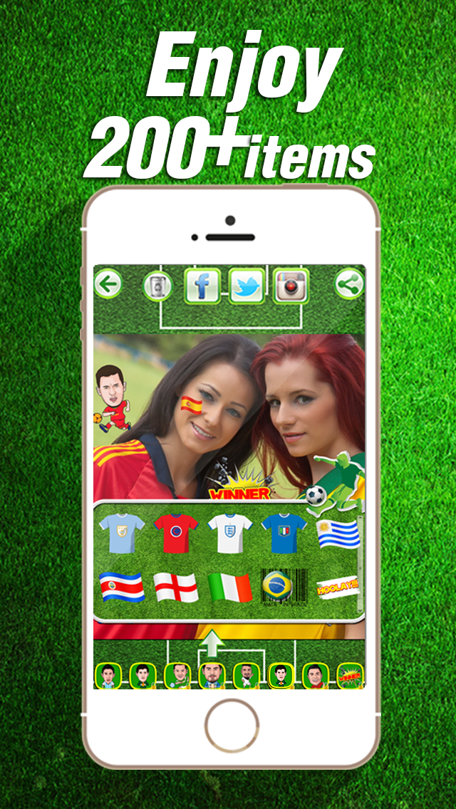 Cheer World Football Soccer Booth Sticker - 2014 Brazil Edition Awesome Stickiness Camera Screenshot 3 - AppWisp.com Cheer World Football Soccer Booth Sticker - 2014 Brazil Edition Awesome Stickiness Camera Screenshot 3 - AppWisp.com
