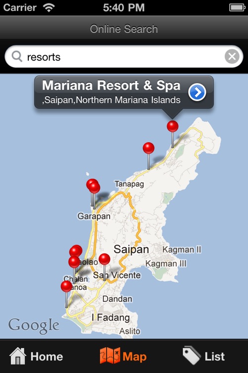 Saipan Travel Map