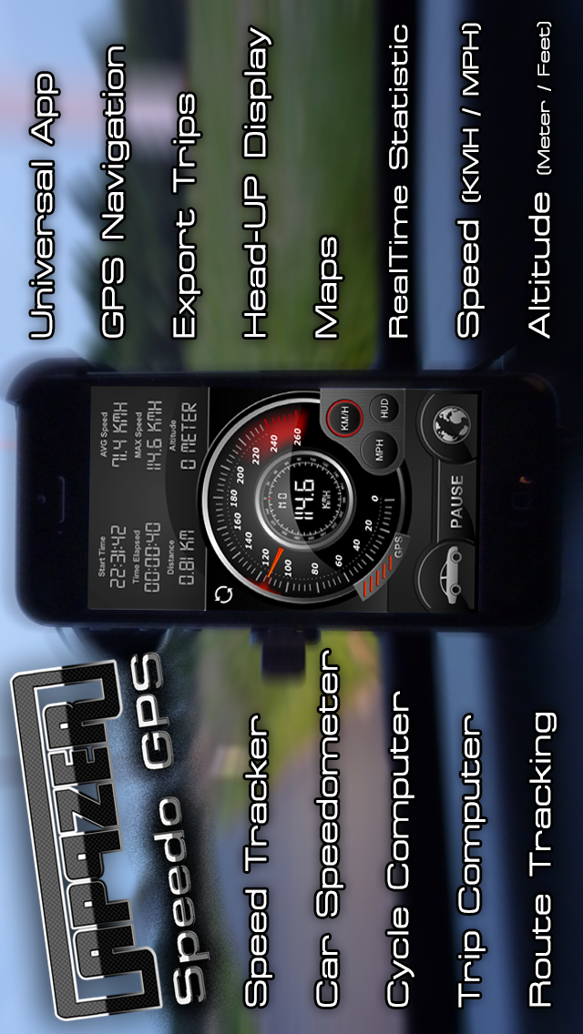 Speedo GPS Speed Tracker, Car Speedometer, Cycle Computer, Trip Computer, Route Tracking, HUD Screenshot