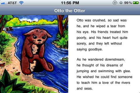 Otto the Otter Narrated Children’s Book for iPhone/iPod touch Free screenshot 3