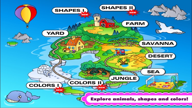 Animal Train Preschool Adventure First Word Learning Games for Toddler Loves Farm and Zoo Animals by Monkey Abby®