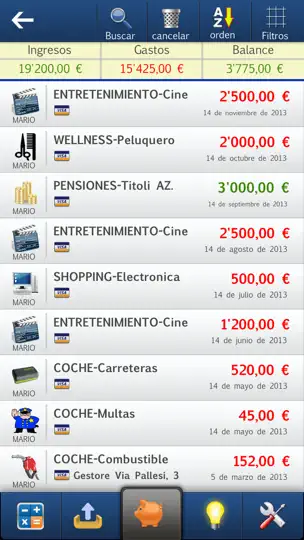 Captura de pantalla de Mi Dinero Deluxe en iPhone 2