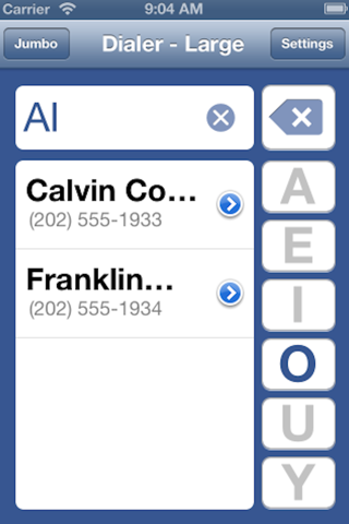 AEIOU Dialer screenshot 3