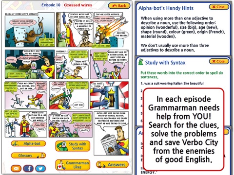 Grammarman HD Lite screenshot 2