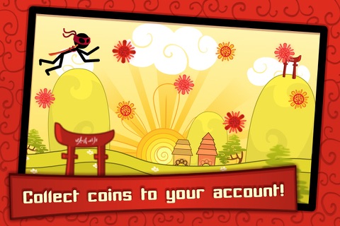 Flying Stickman Ninja - Cool Asian Hero screenshot 2