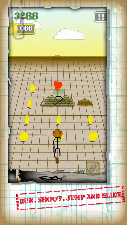 #5. Stickman Run 'n Gun (iOS) By: Dobsoft Studios
