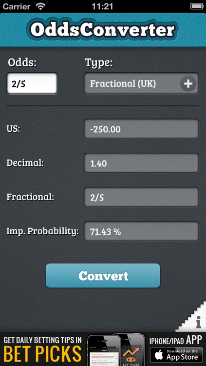Odds Converter