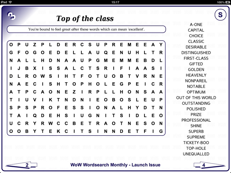 WoW Wordsearch Monthly