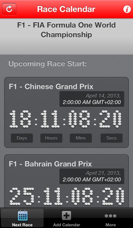 Race Calendar HD