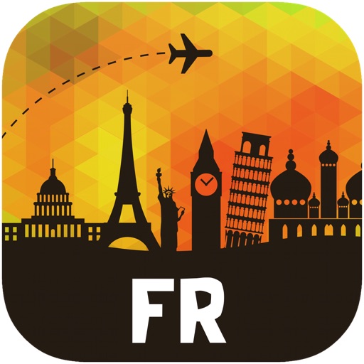 France offline map & guide Hotel, weather, trips: Paris,Caen,Lyon,Strasbourg icon