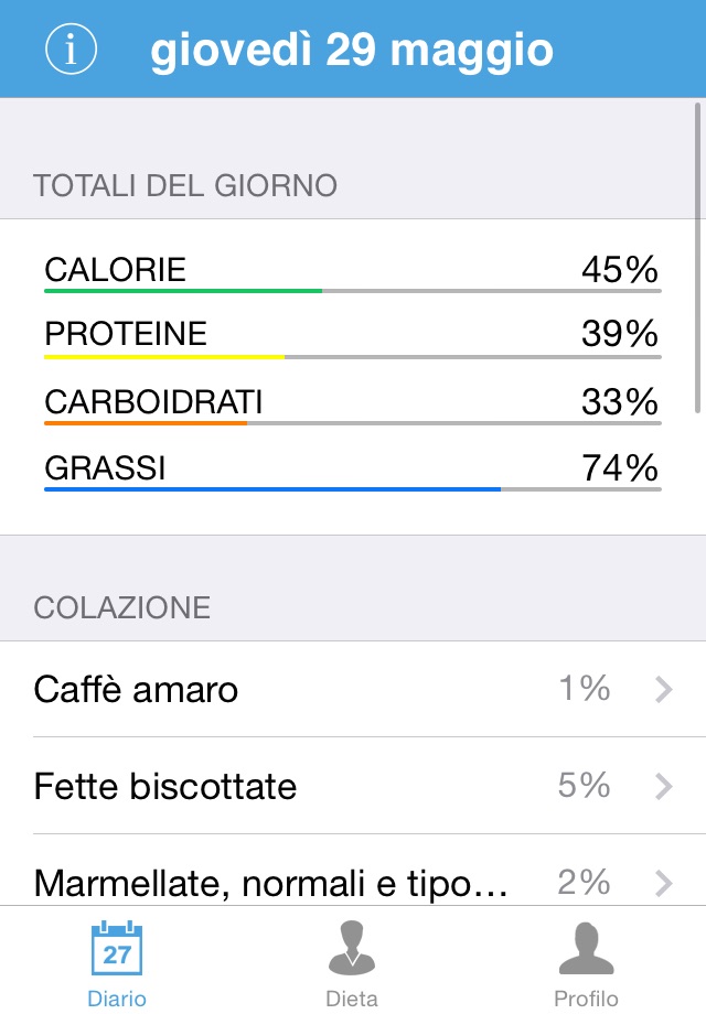 Diario Alimentare screenshot 2