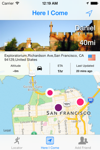 Here I Come - Friend Locator, GPS Phone Tracker screenshot 2