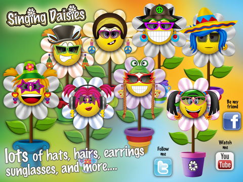 Screenshot #1 for Singing Daisies - a dress up & make up games for kids