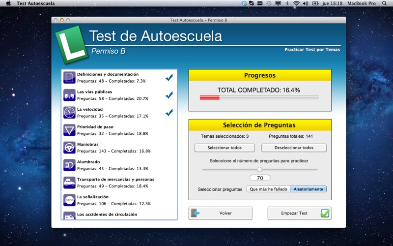 test autoescuela - permiso b iphone screenshot 4